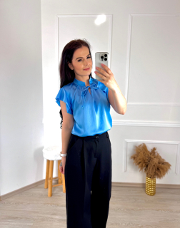 Saténová halenka Helen/ modré